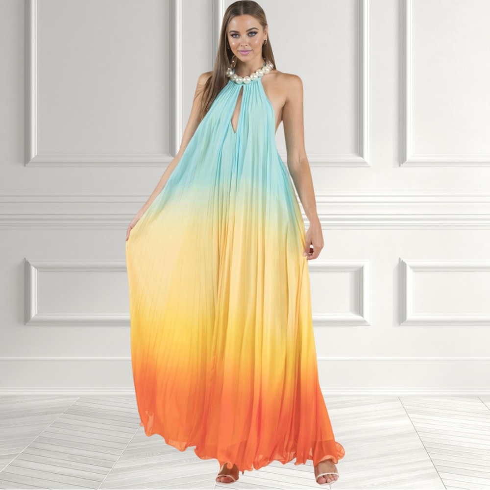 Enchanting Sunset Gradient Maxi Dress